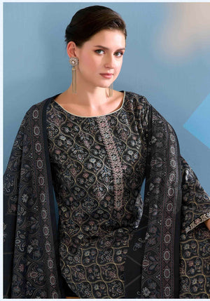 Alok Suit Phulwari Pure Zam Embroidered Dress Material