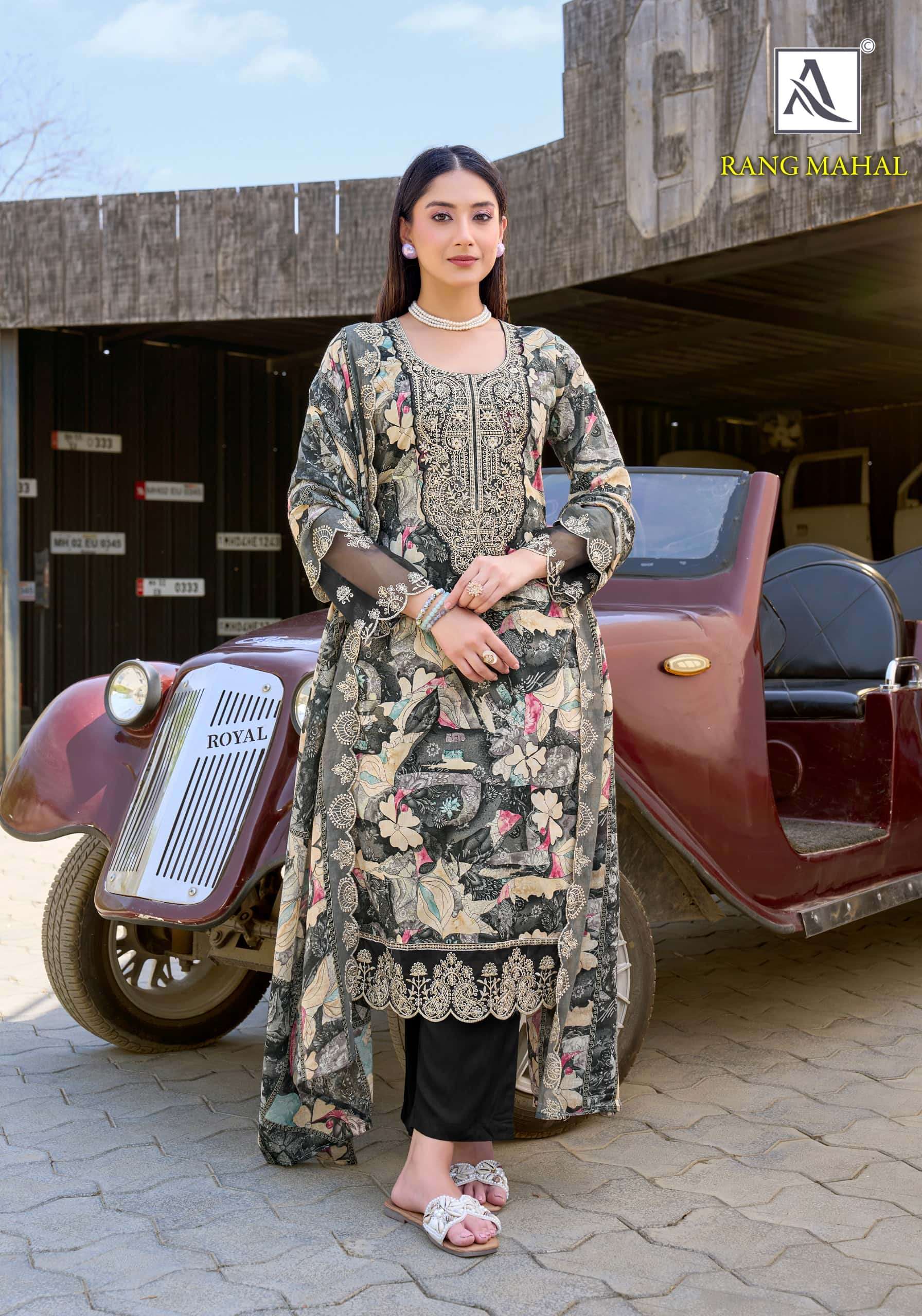 Alok Suit Rang Mahal Dress Material Wholesale Catalogue