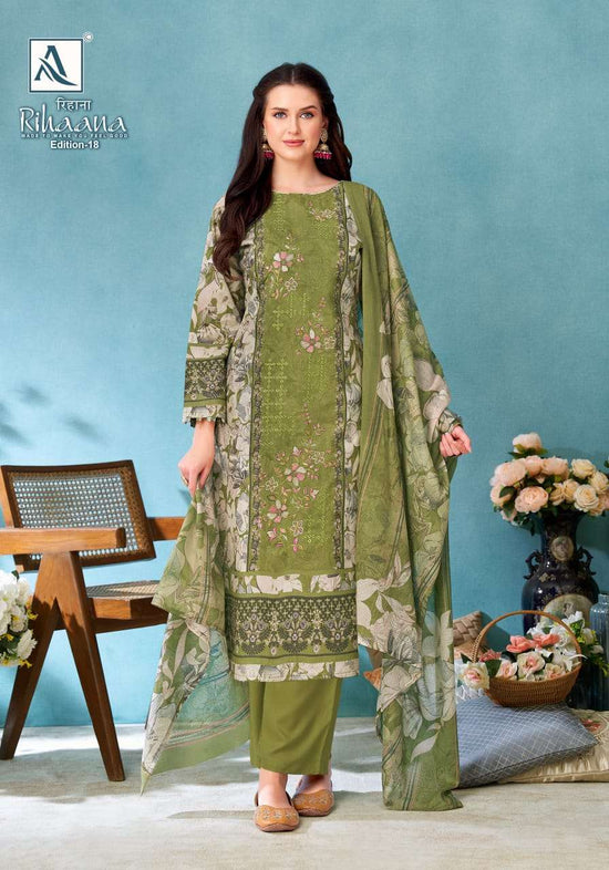 ALOK Suit Rihaana Vol-18 Cambric Cotton Dress Material
