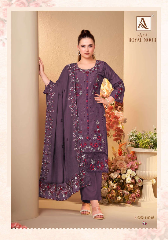 ALOK SUIT ROYAL NOOR Cambric Cotton Pakistani Suit Set