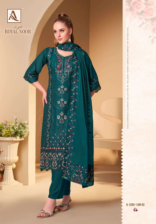 ALOK SUIT ROYAL NOOR Cambric Cotton Pakistani Suit Set