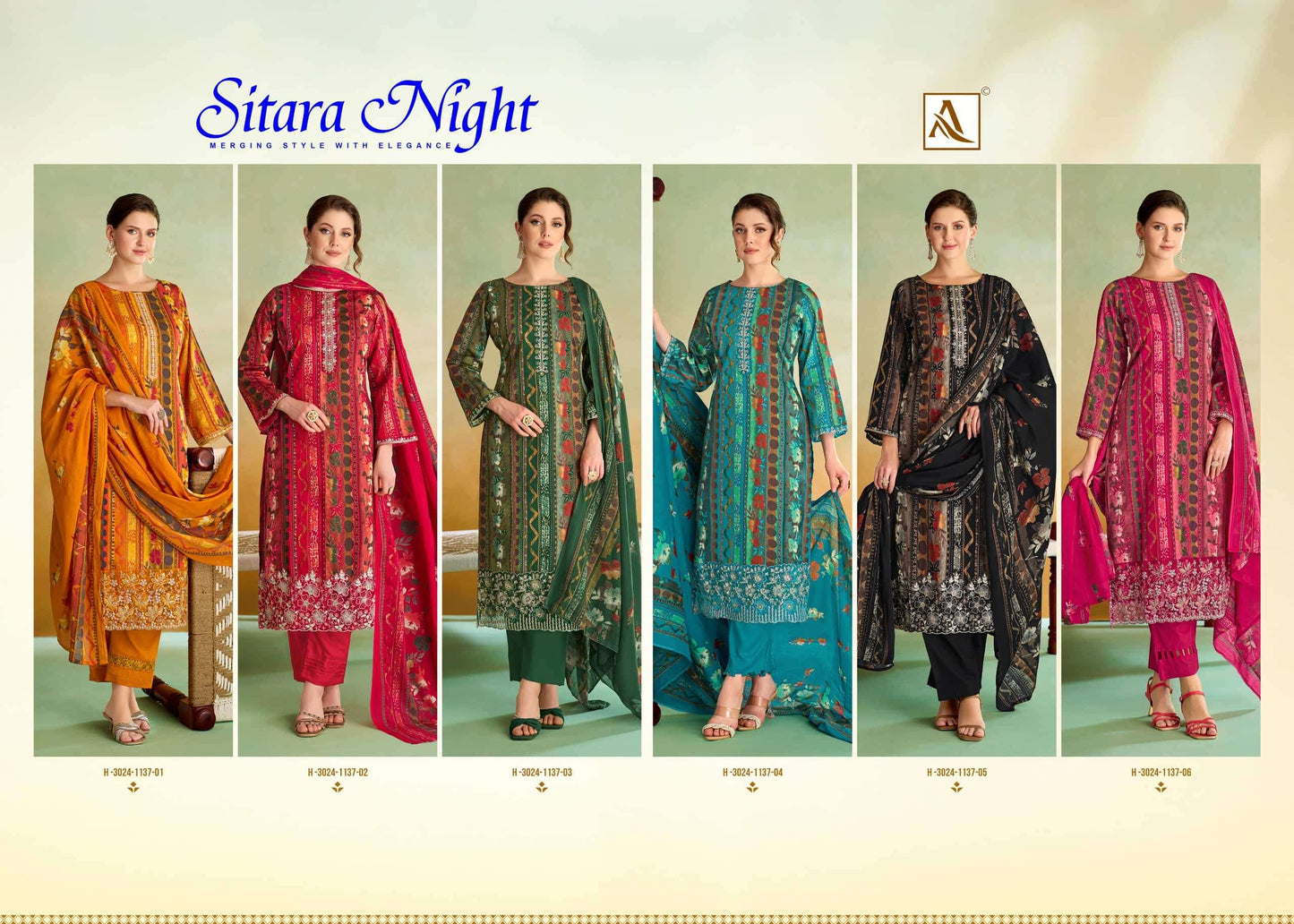 Alok Suit Sitara Night Zam Cotton Dress Material
