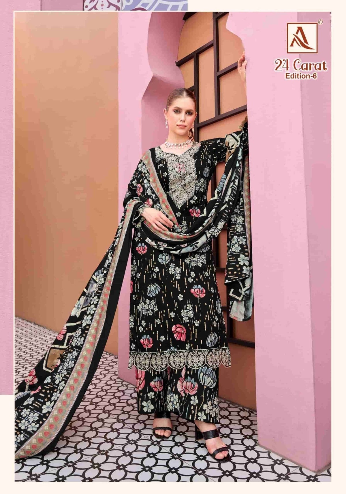 Alok Suit 24 Carat Edition 6 Pure Viscose Rayon Designer Dress Material - Amrah Wholesale