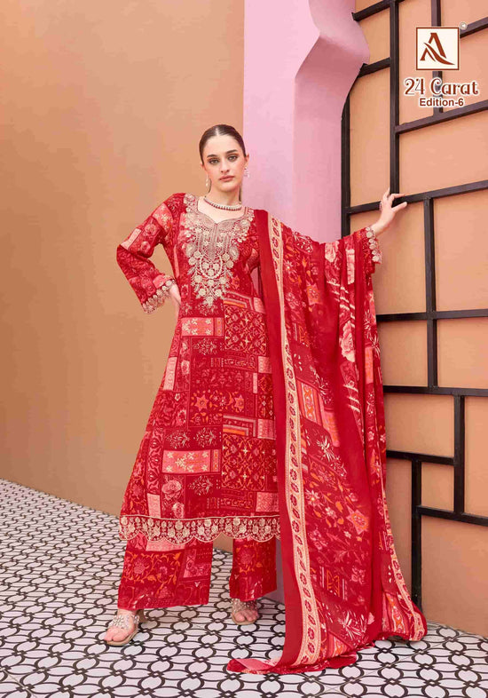 Alok Suit 24 Carat Edition 6 Pure Viscose Rayon Designer Dress Material