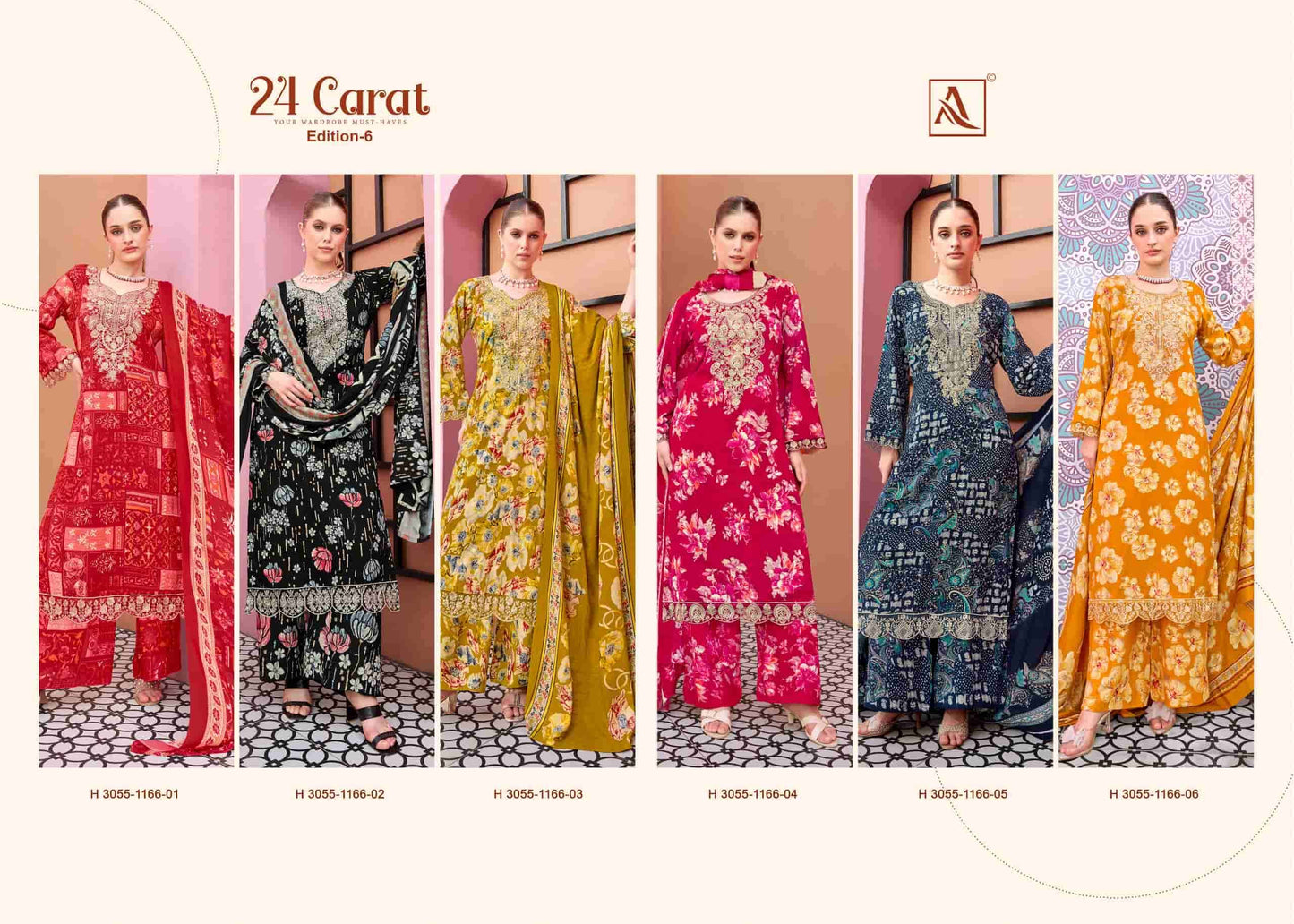 Alok Suit 24 Carat Edition 6 Pure Viscose Rayon Designer Dress Material