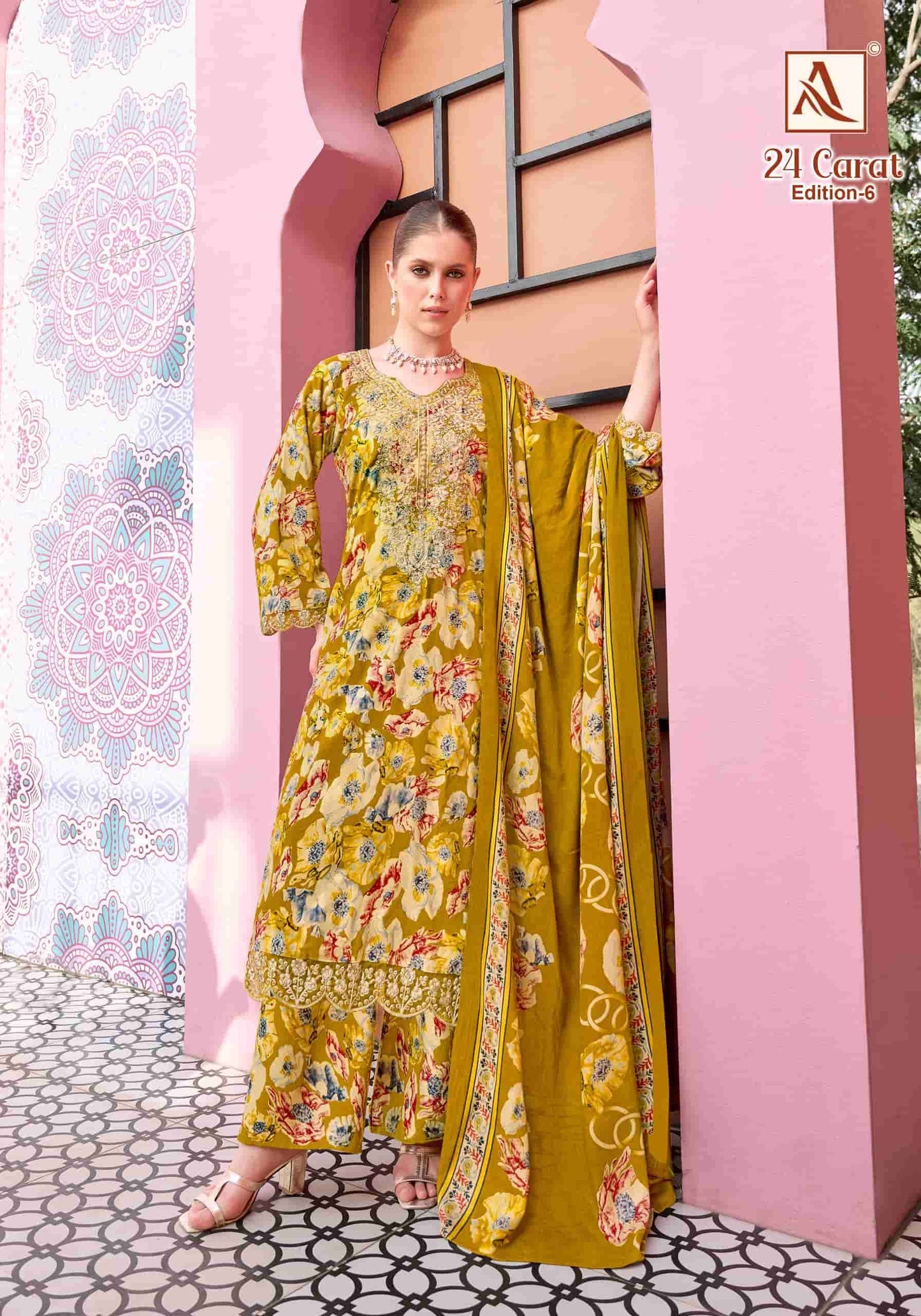 Alok Suit 24 Carat Edition 6 Pure Viscose Rayon Designer Dress Material