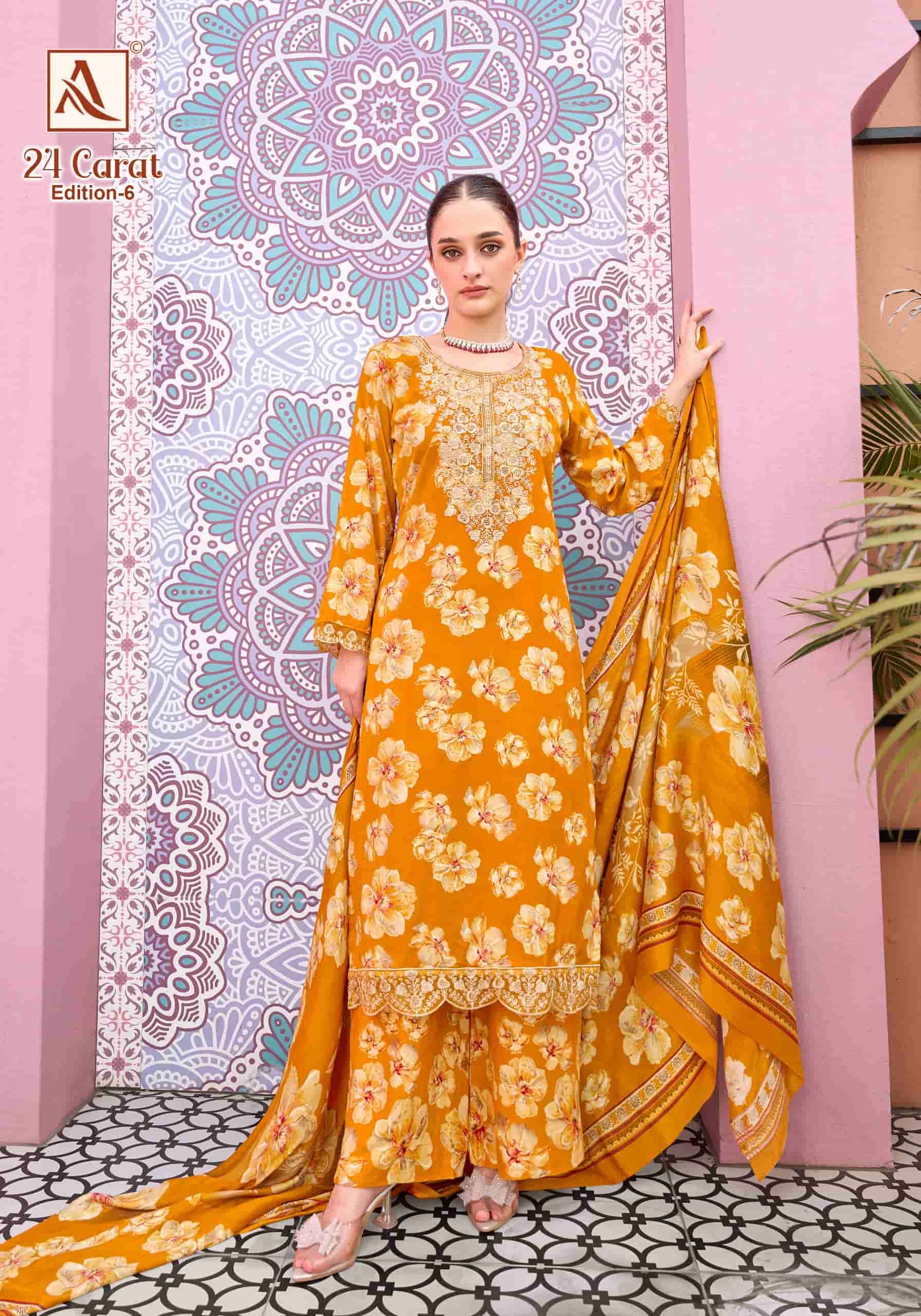 Alok Suit 24 Carat Edition 6 Pure Viscose Rayon Designer Dress Material