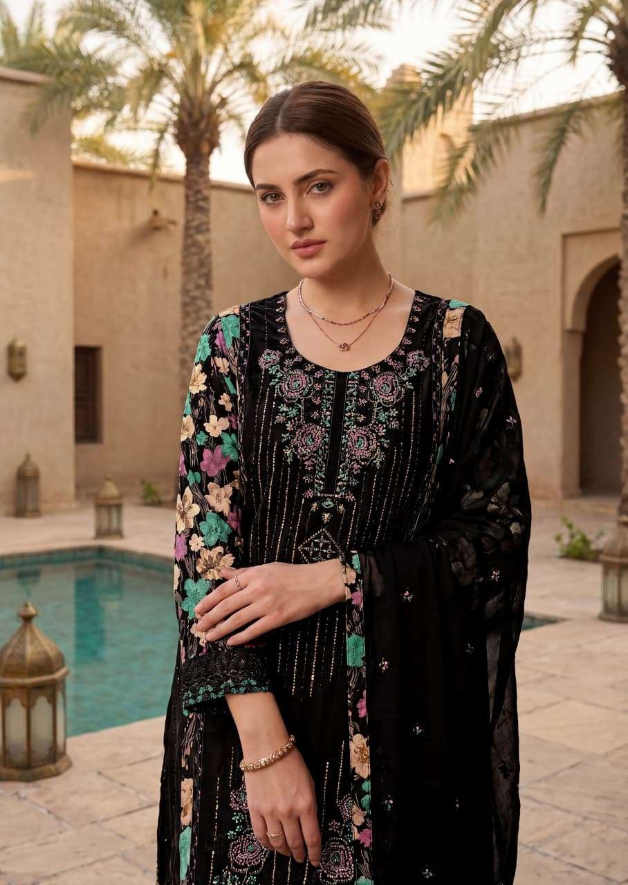 Alok Suit Aafiya Rayon Embroidered Dress Material - Amrah Wholesale