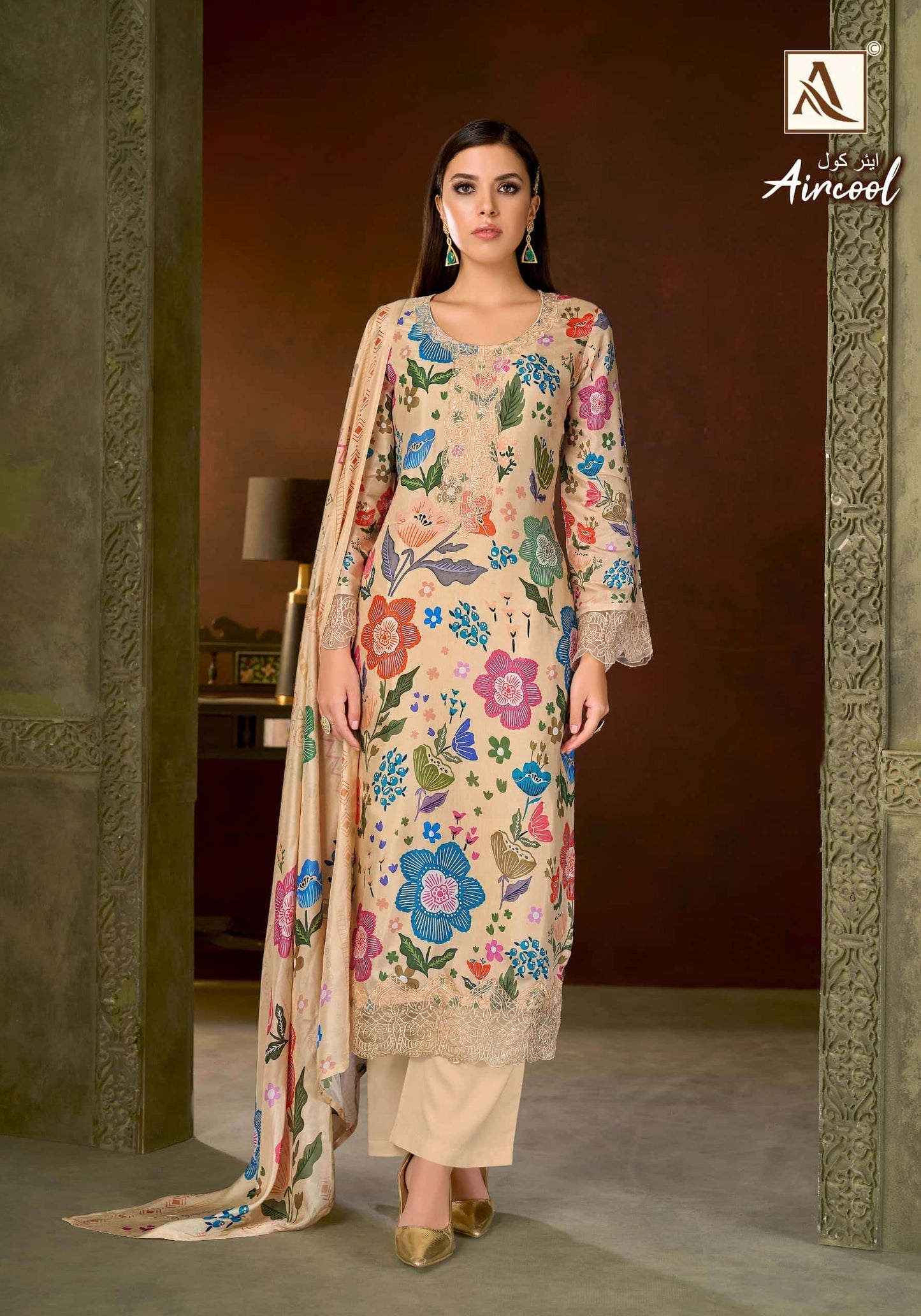 Alok Suit Aircool Pure Viscose Muslin Dress Material