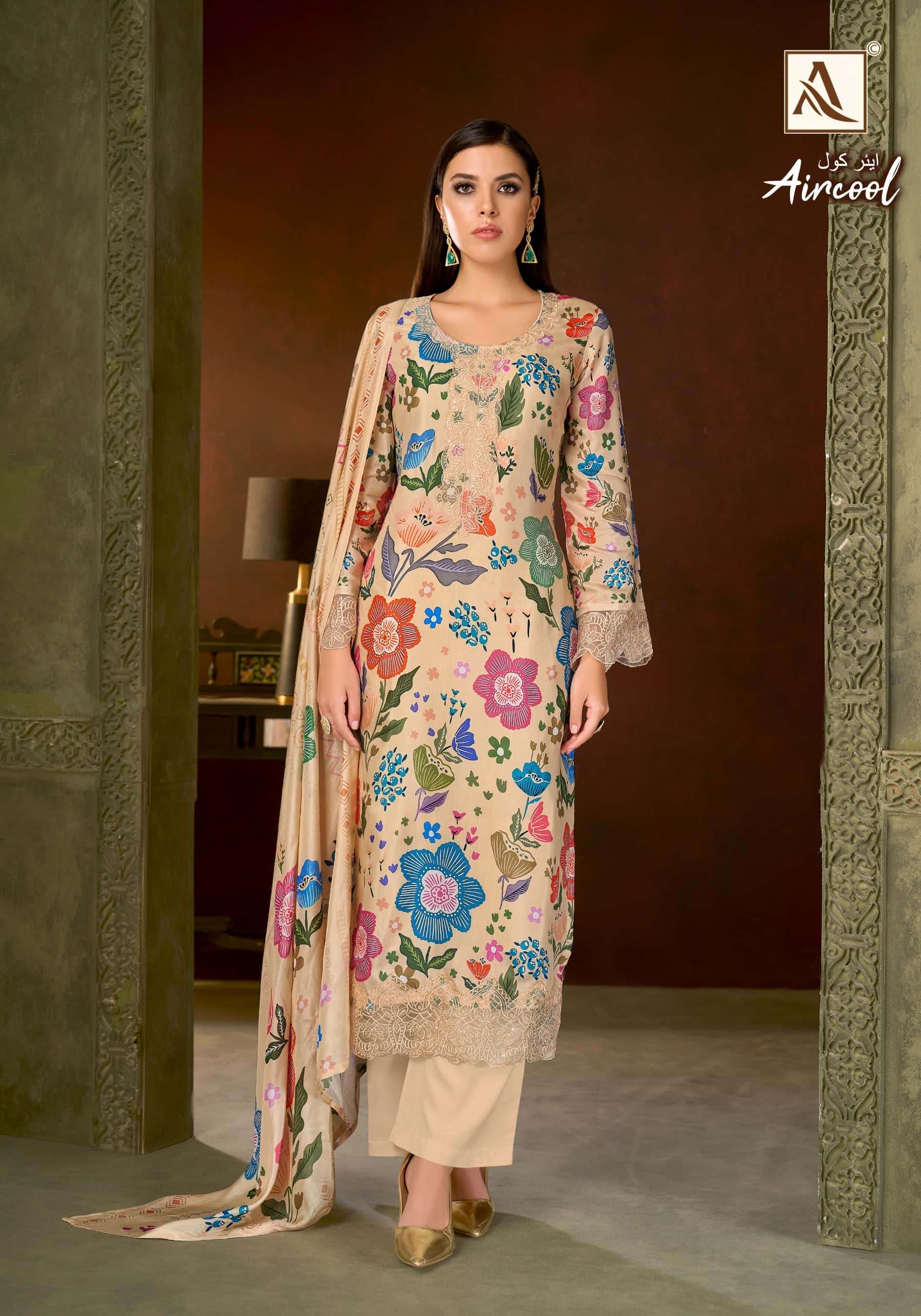 Alok Suit Aircool Pure Viscose Muslin Dress Material