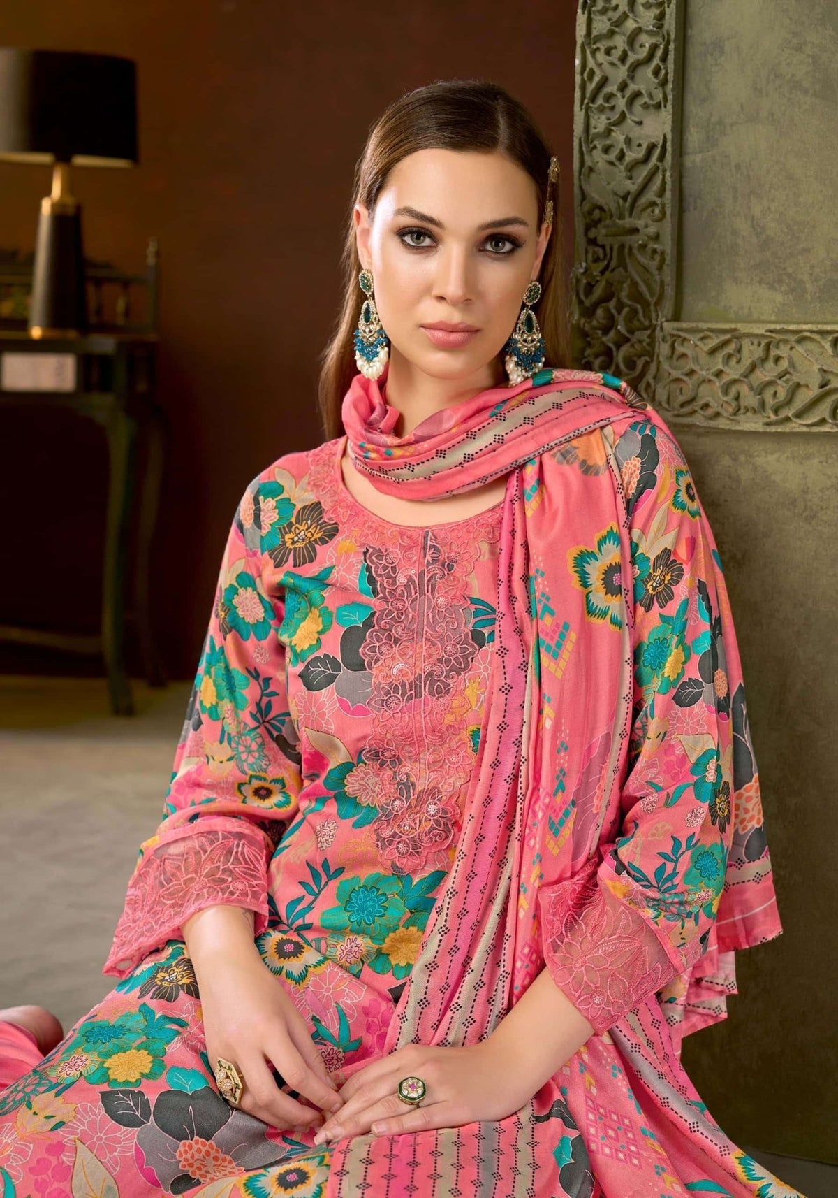 Alok Suit Aircool Pure Viscose Muslin Dress Material - Amrah Wholesale