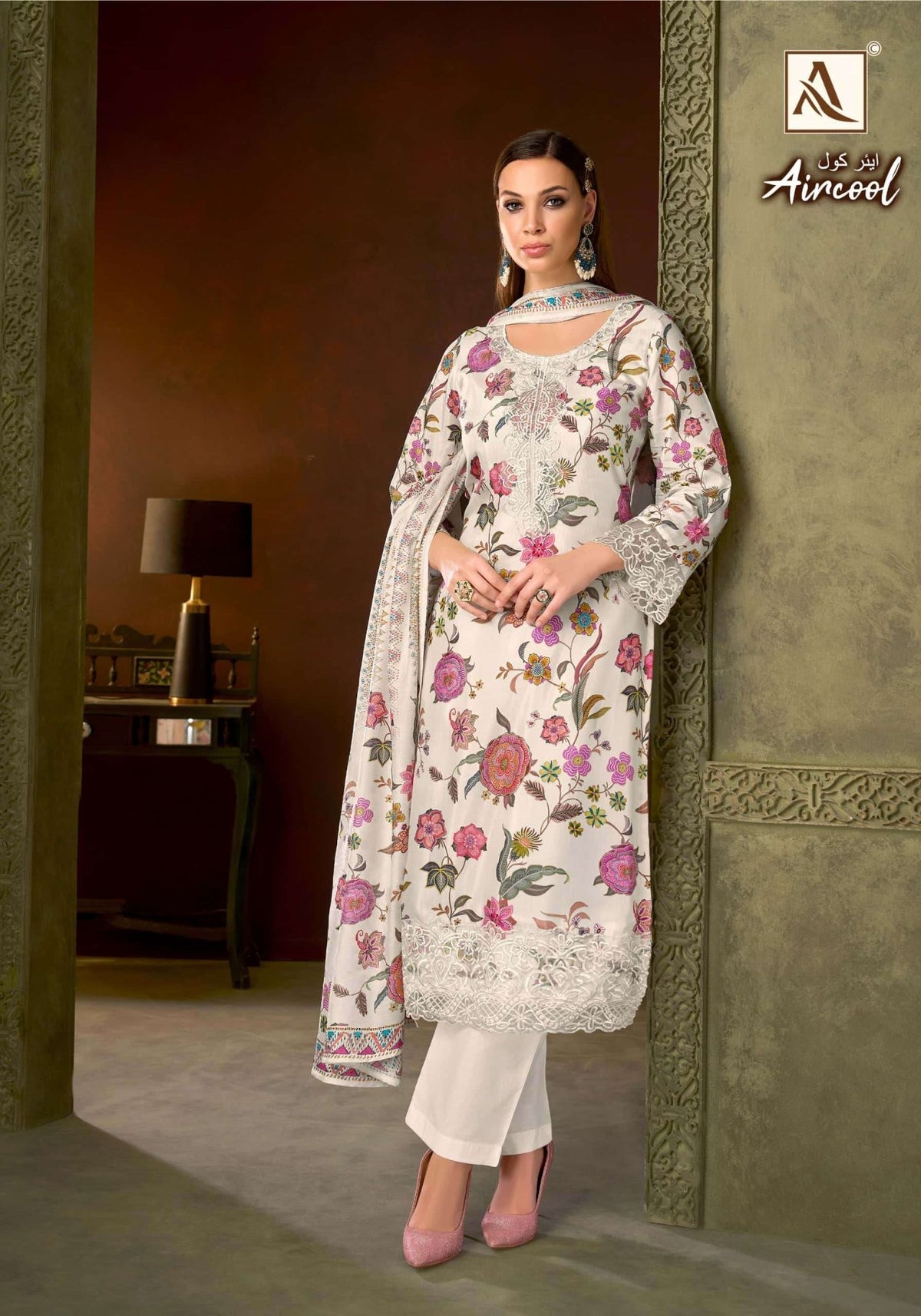 Alok Suit Aircool Pure Viscose Muslin Dress Material - Amrah Wholesale
