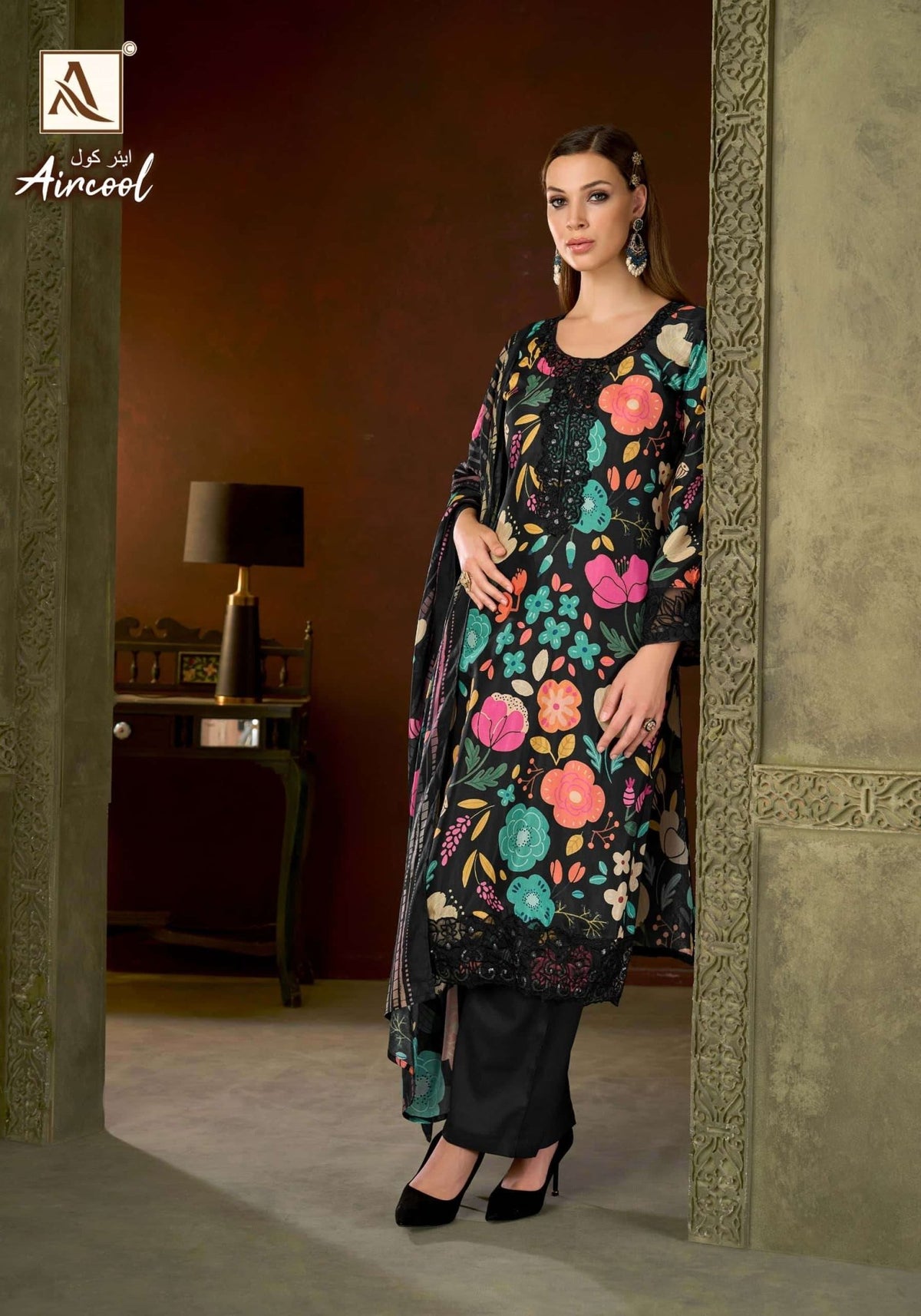 Alok Suit Aircool Pure Viscose Muslin Dress Material - Amrah Wholesale
