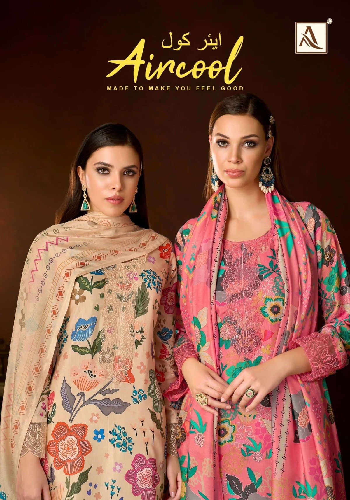 Alok Suit Aircool Pure Viscose Muslin Dress Material - Amrah Wholesale