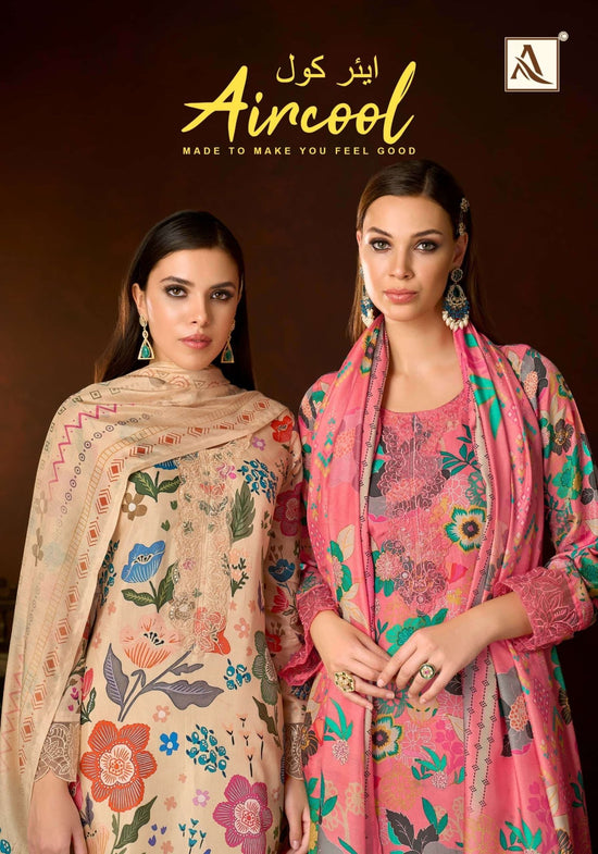 Alok Suit Aircool Pure Viscose Muslin Dress Material - Amrah Wholesale