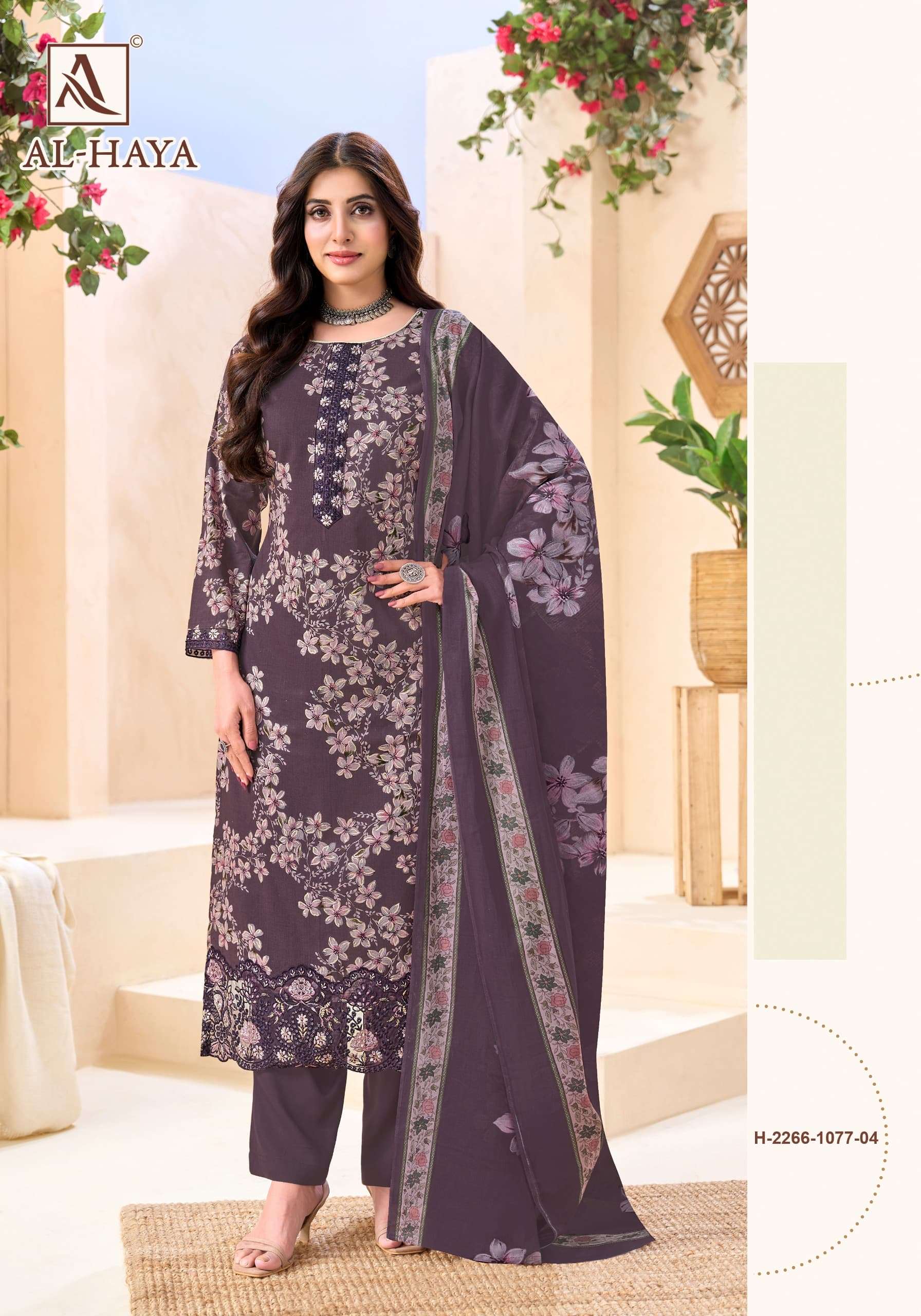 Alok Suit Al-Haya Cambric Cotton Pakistani Suit