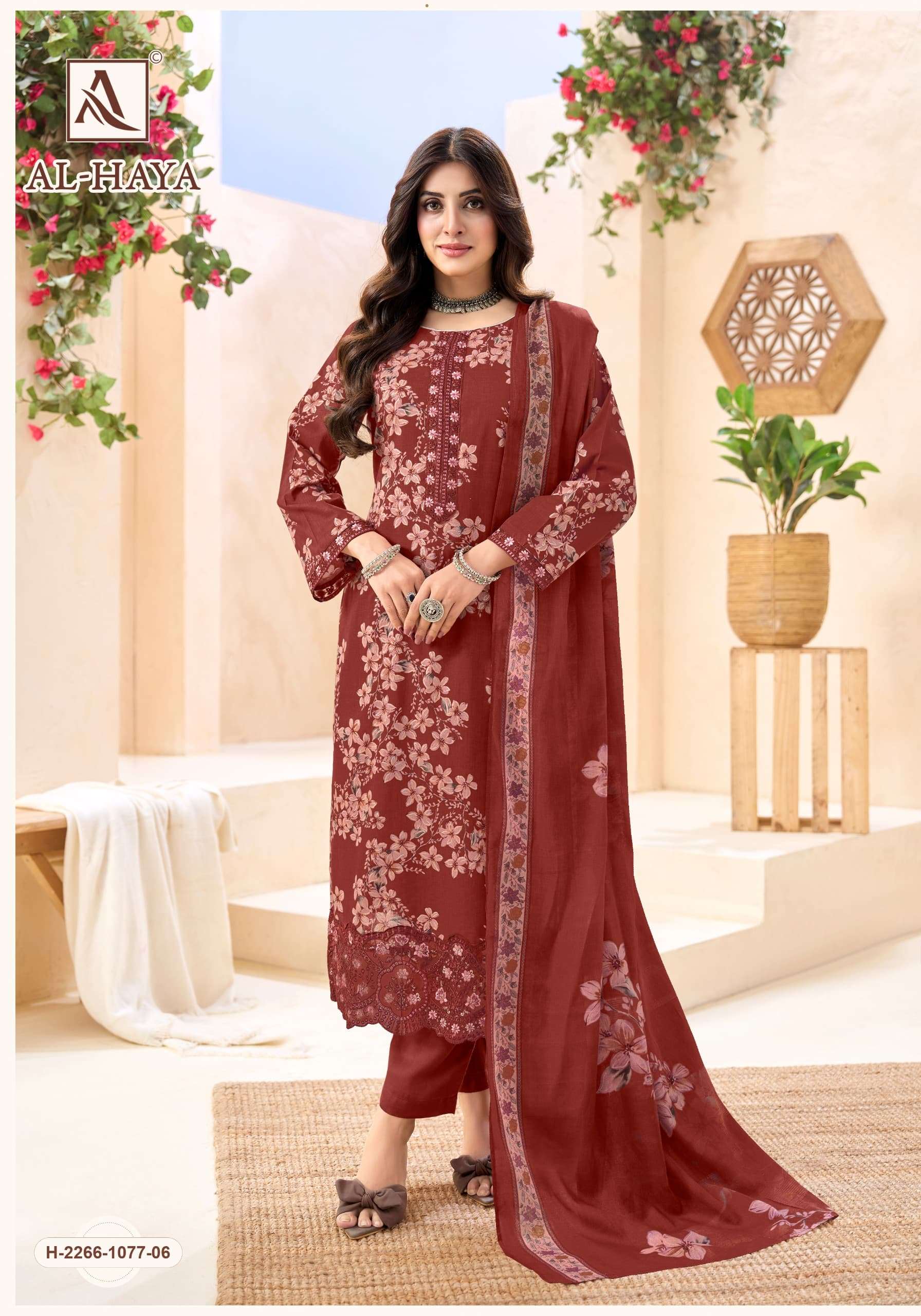Alok Suit Al-Haya Cambric Cotton Pakistani Suit