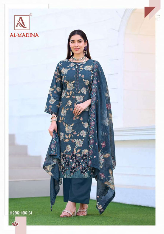 ALOK SUIT AL - MADINA Cambric Cotton Pakistani Suit - Amrah Wholesale