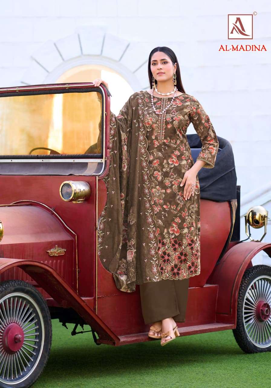 ALOK SUIT AL - MADINA Cambric Cotton Pakistani Suit - Amrah Wholesale