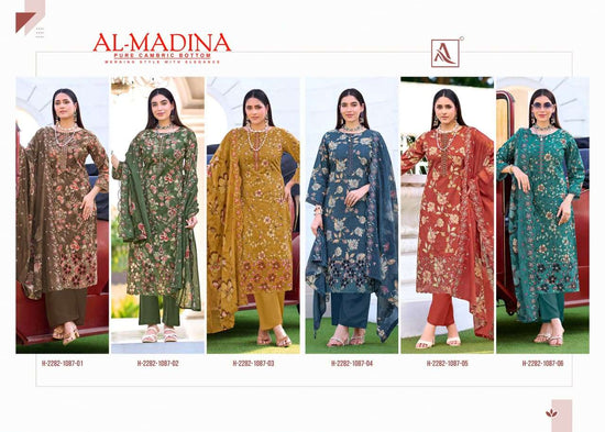 ALOK SUIT AL - MADINA Cambric Cotton Pakistani Suit - Amrah Wholesale