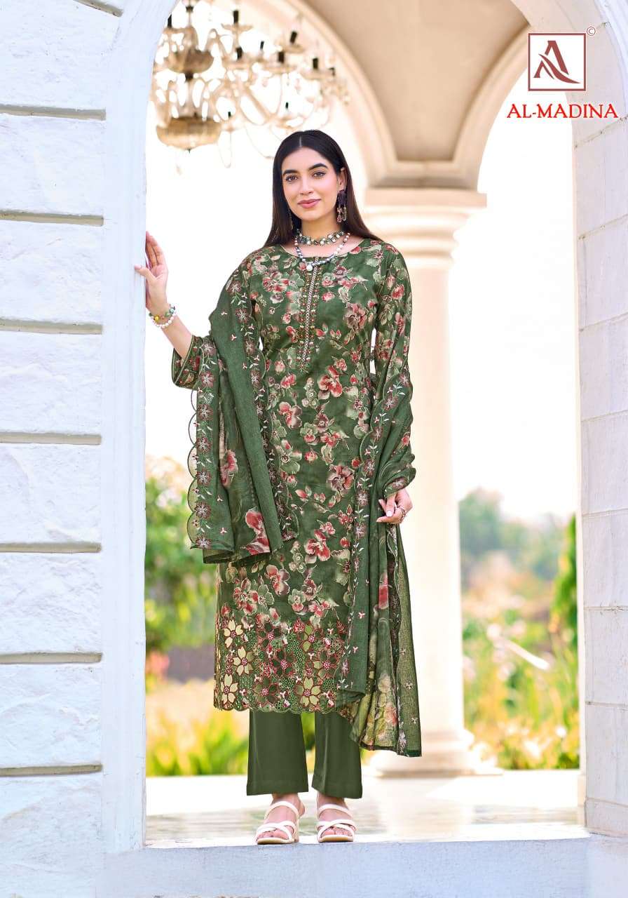 ALOK SUIT AL - MADINA Cambric Cotton Pakistani Suit - Amrah Wholesale