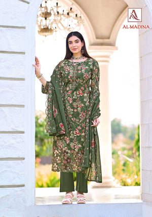 ALOK SUIT AL-MADINA Cambric Cotton Pakistani Suit