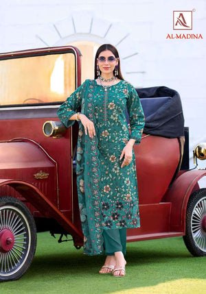 ALOK SUIT AL-MADINA Cambric Cotton Pakistani Suit