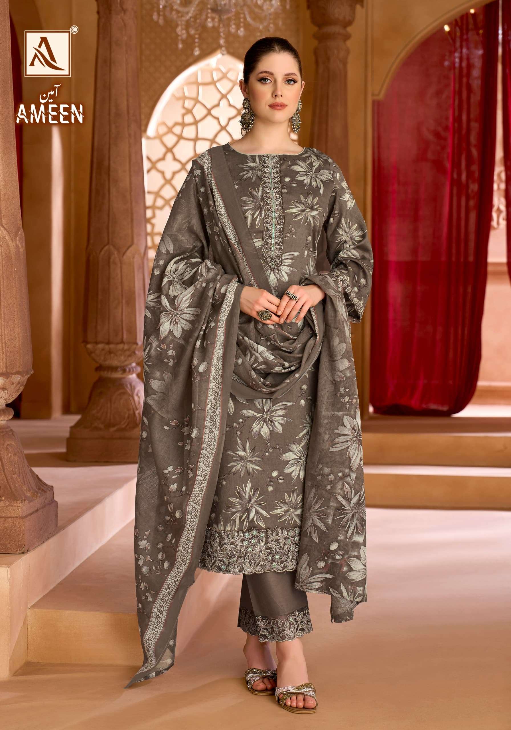 ALOK SUIT AMEEN Cotton Printed Pakistani Suit Set
