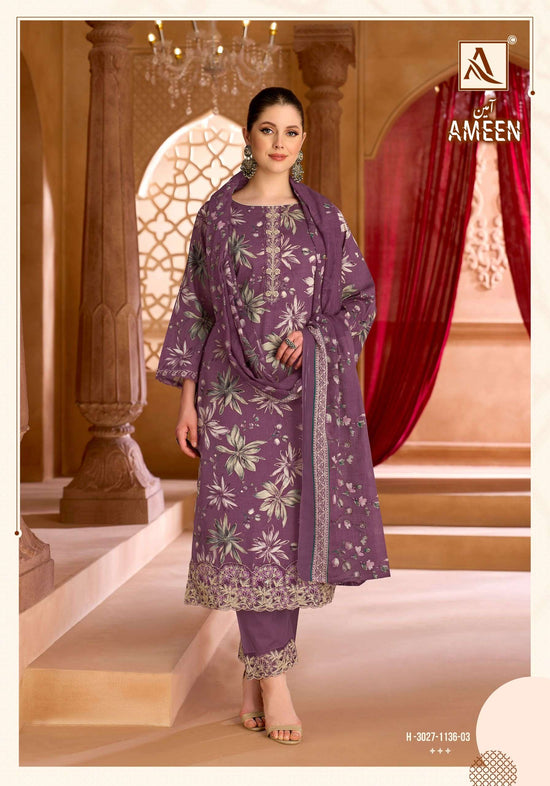 ALOK SUIT AMEEN Cotton Printed Pakistani Suit Set