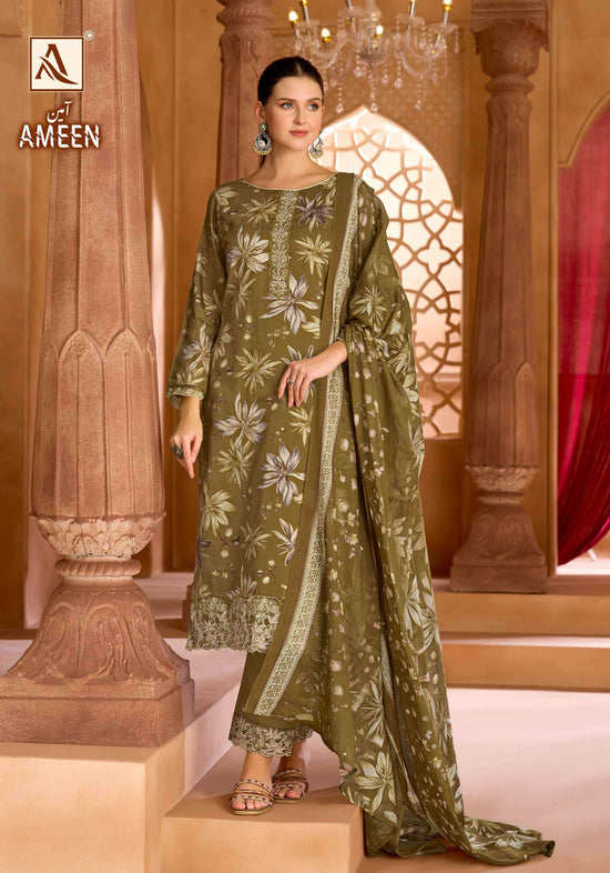 ALOK SUIT AMEEN Cotton Printed Pakistani Suit Set
