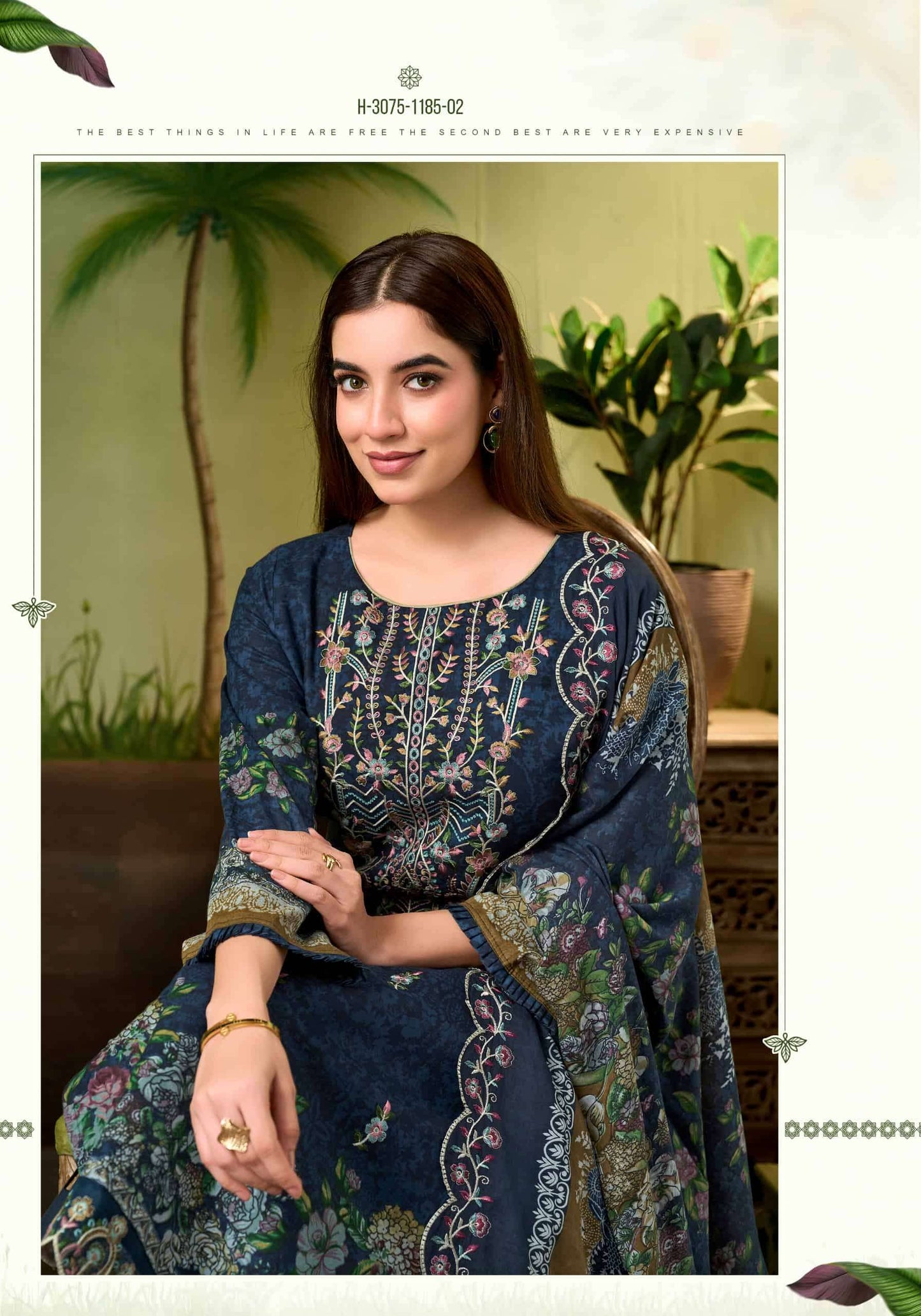 Alok Suit Anarkali Premium Cambric Cotton Dress Material Wholesale