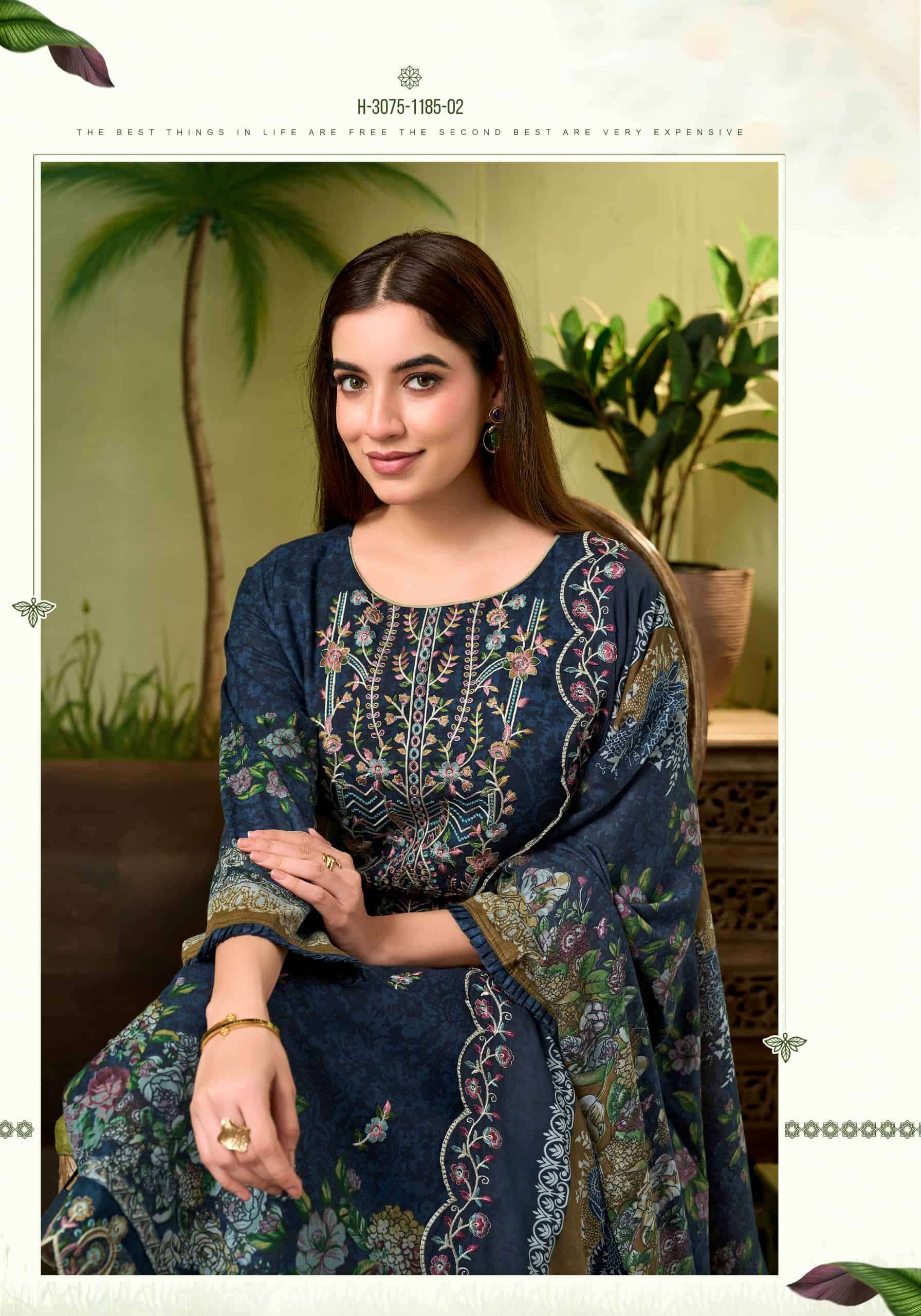 Alok Suit Anarkali Premium Cambric Cotton Dress Material Wholesale