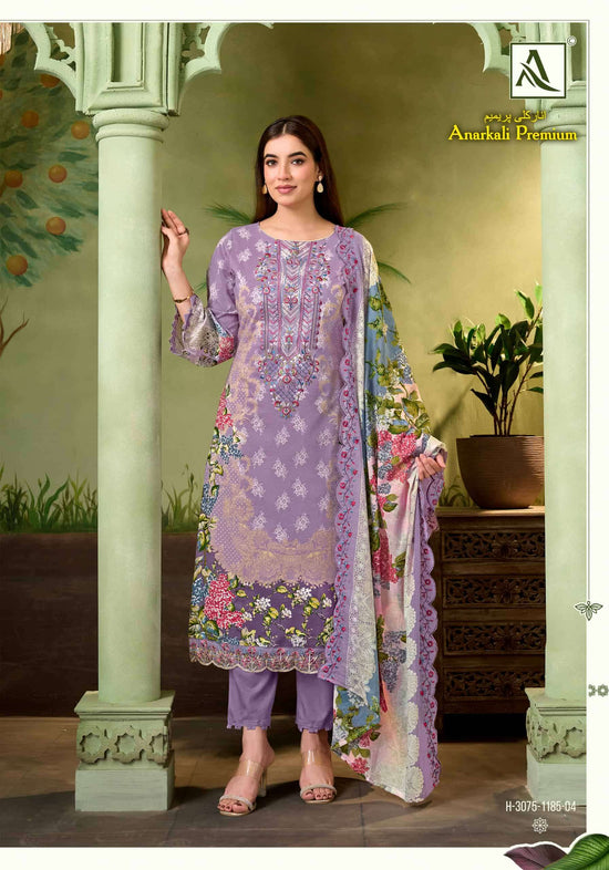 Alok Suit Anarkali Premium Cambric Cotton Dress Material Wholesale