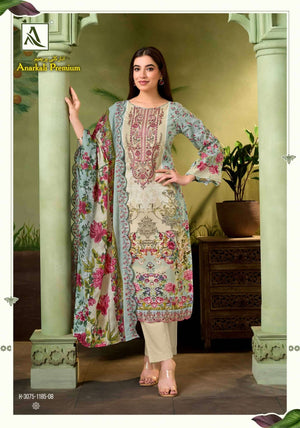 Alok Suit Anarkali Premium Cambric Cotton Dress Material Wholesale - Amrah Wholesale