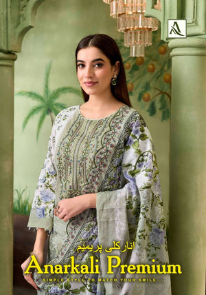 Alok Suit Anarkali Premium Cambric Cotton Dress Material Wholesale - Amrah Wholesale