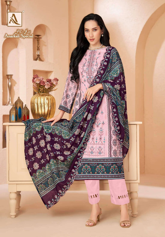 Alok Suit Anarkali Special Cambric Cotton Dress Material - Amrah Wholesale