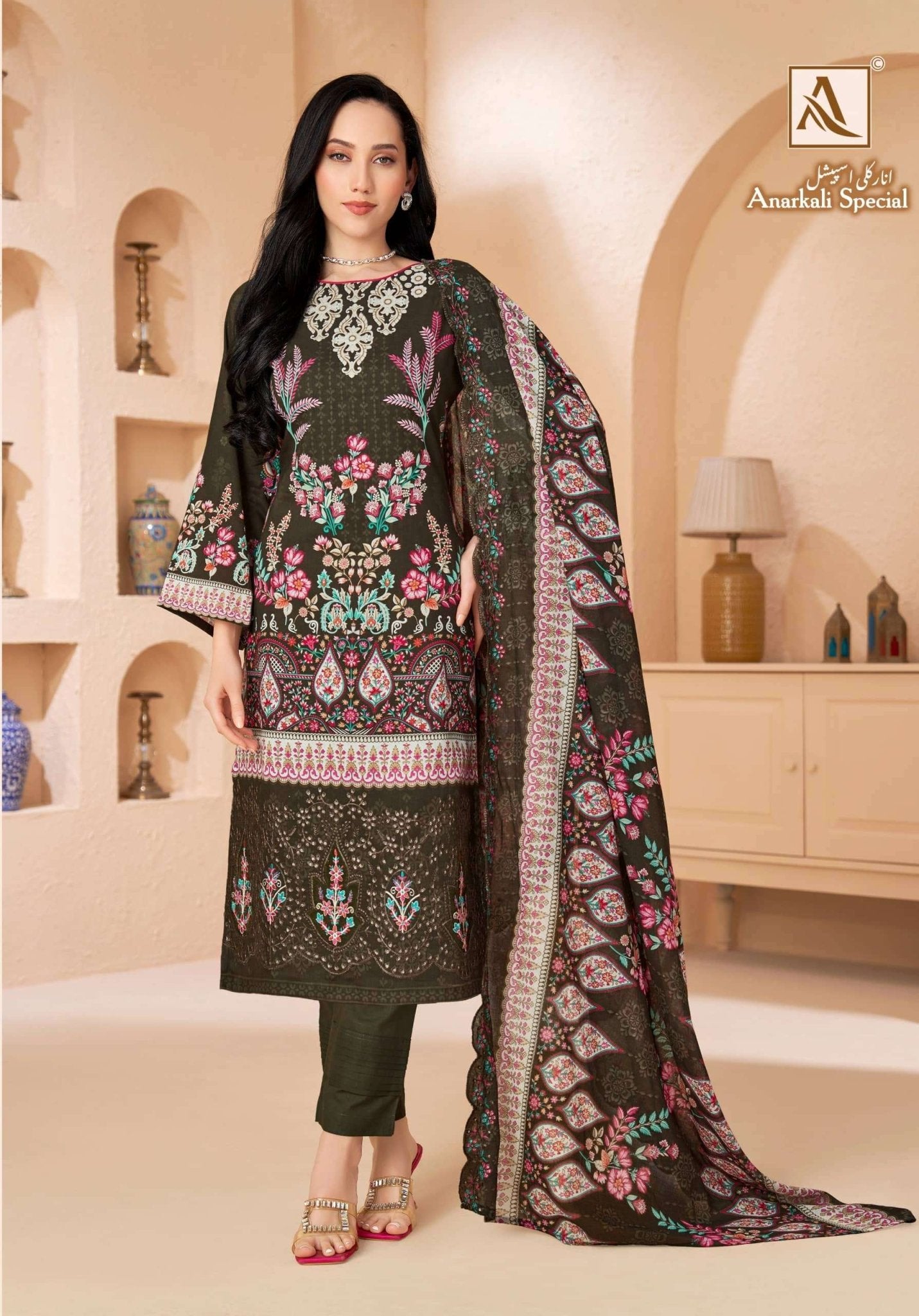 Alok Suit Anarkali Special Cambric Cotton Dress Material - Amrah Wholesale