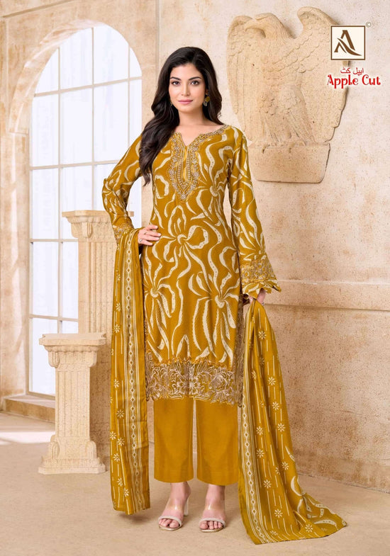 Alok Suit Apple Cut Pure Viscose Rayon Dress Material - Amrah Wholesale
