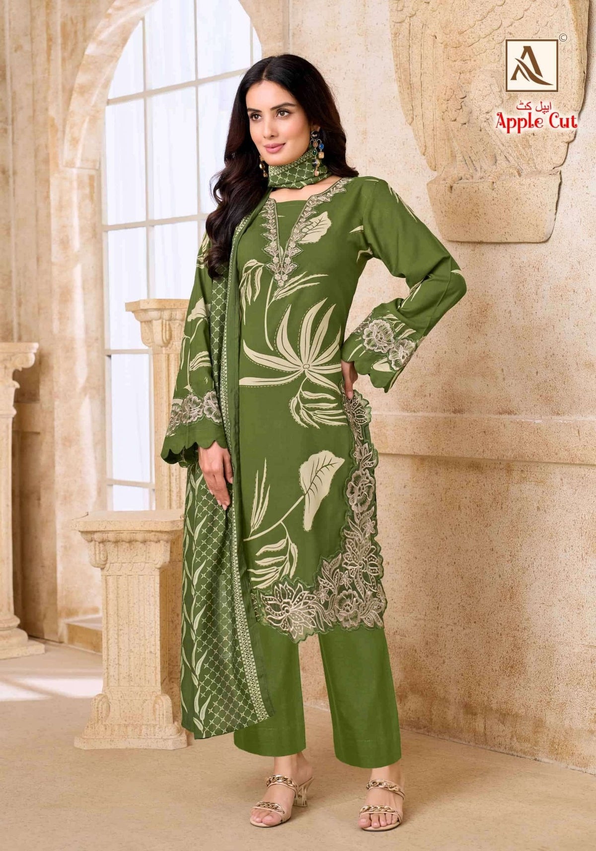Alok Suit Apple Cut Pure Viscose Rayon Dress Material - Amrah Wholesale