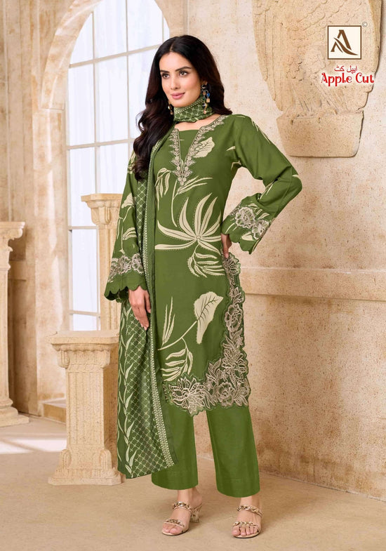 Alok Suit Apple Cut Pure Viscose Rayon Dress Material - Amrah Wholesale