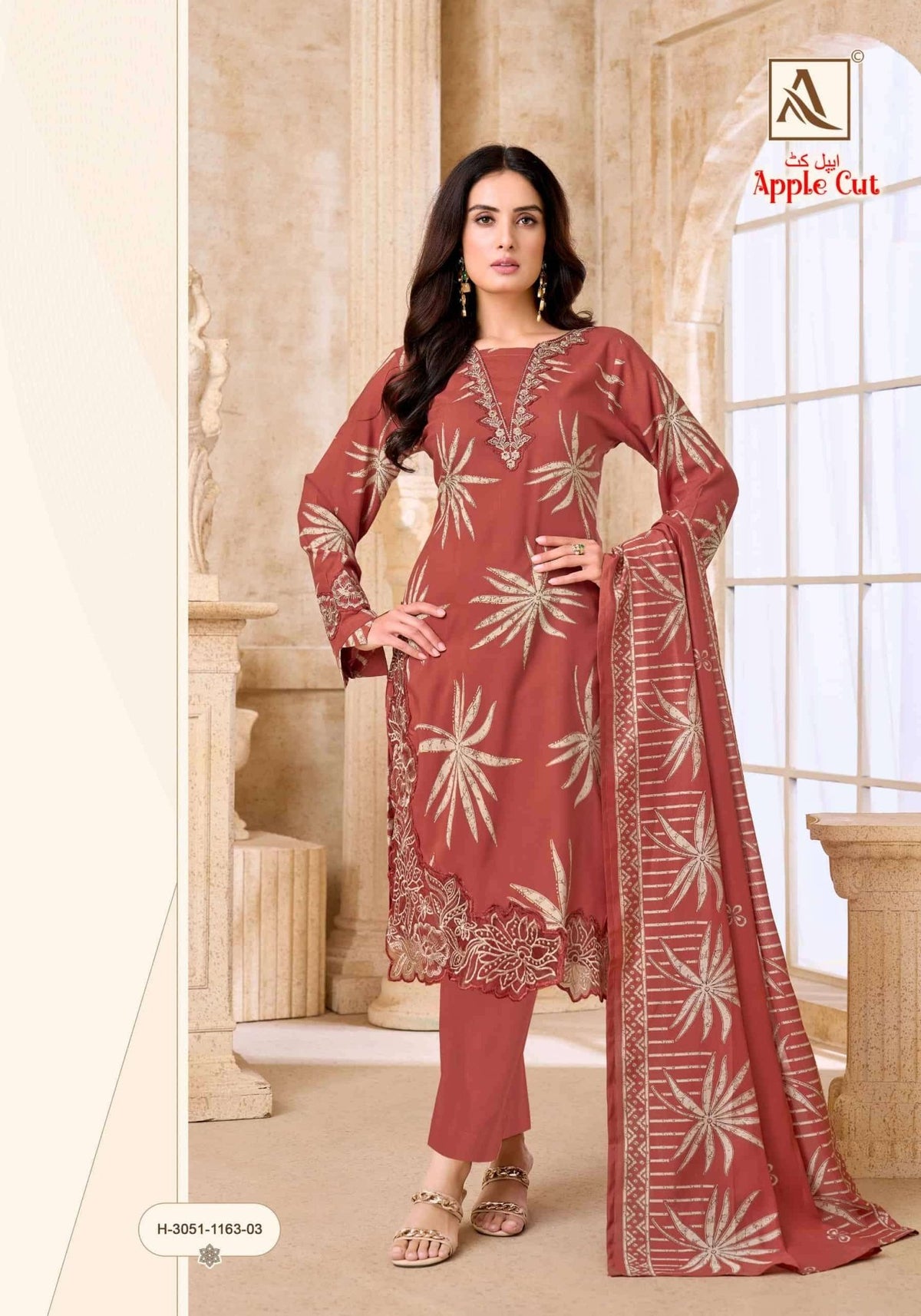 Alok Suit Apple Cut Pure Viscose Rayon Dress Material - Amrah Wholesale