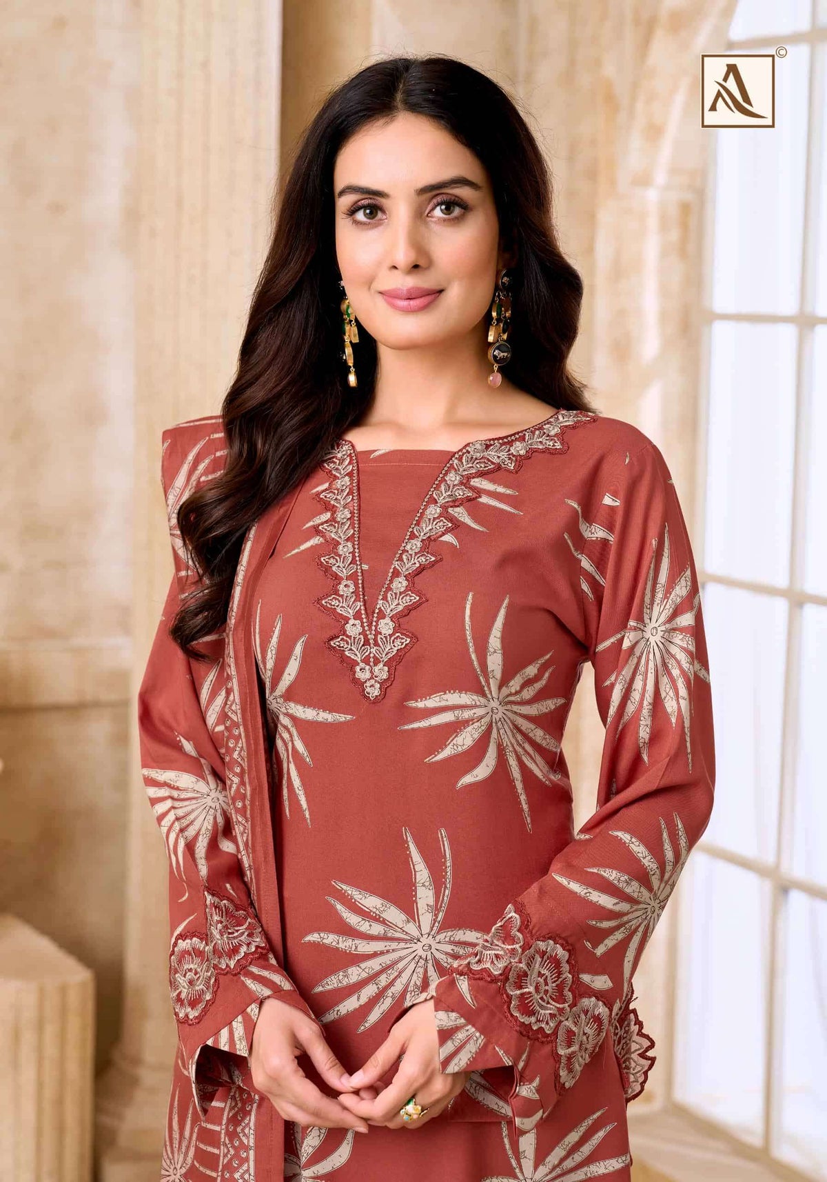 Alok Suit Apple Cut Pure Viscose Rayon Dress Material