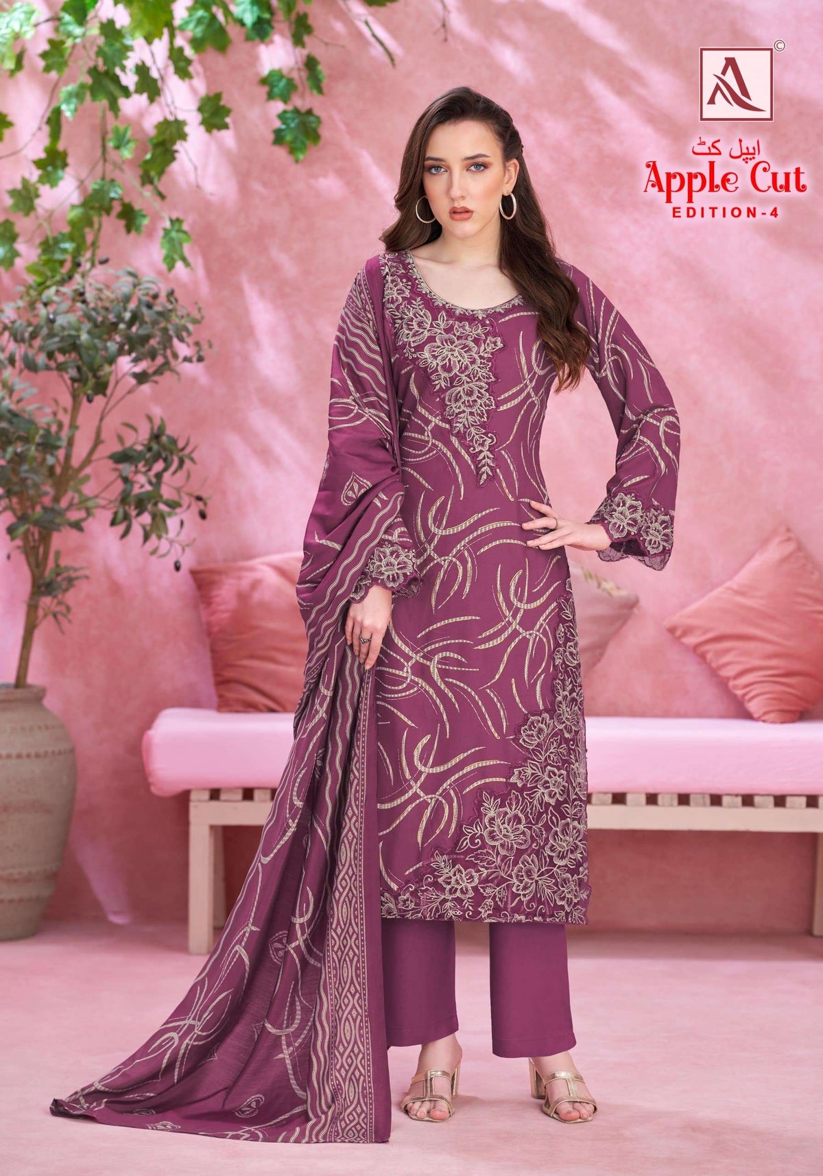 Alok Suit Apple Cut Vol-4 Viscose Rayon Pakistani Suit