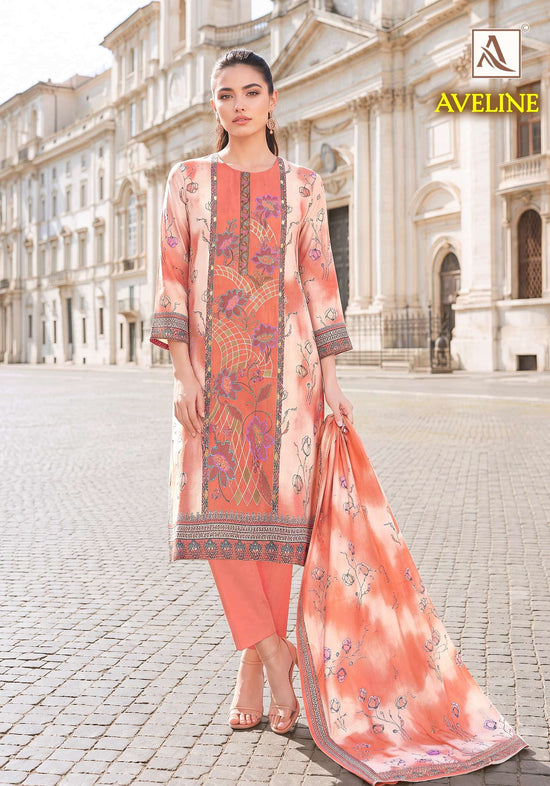 Alok Suit Aveline Viscose Muslin Printed Pakistani Suit