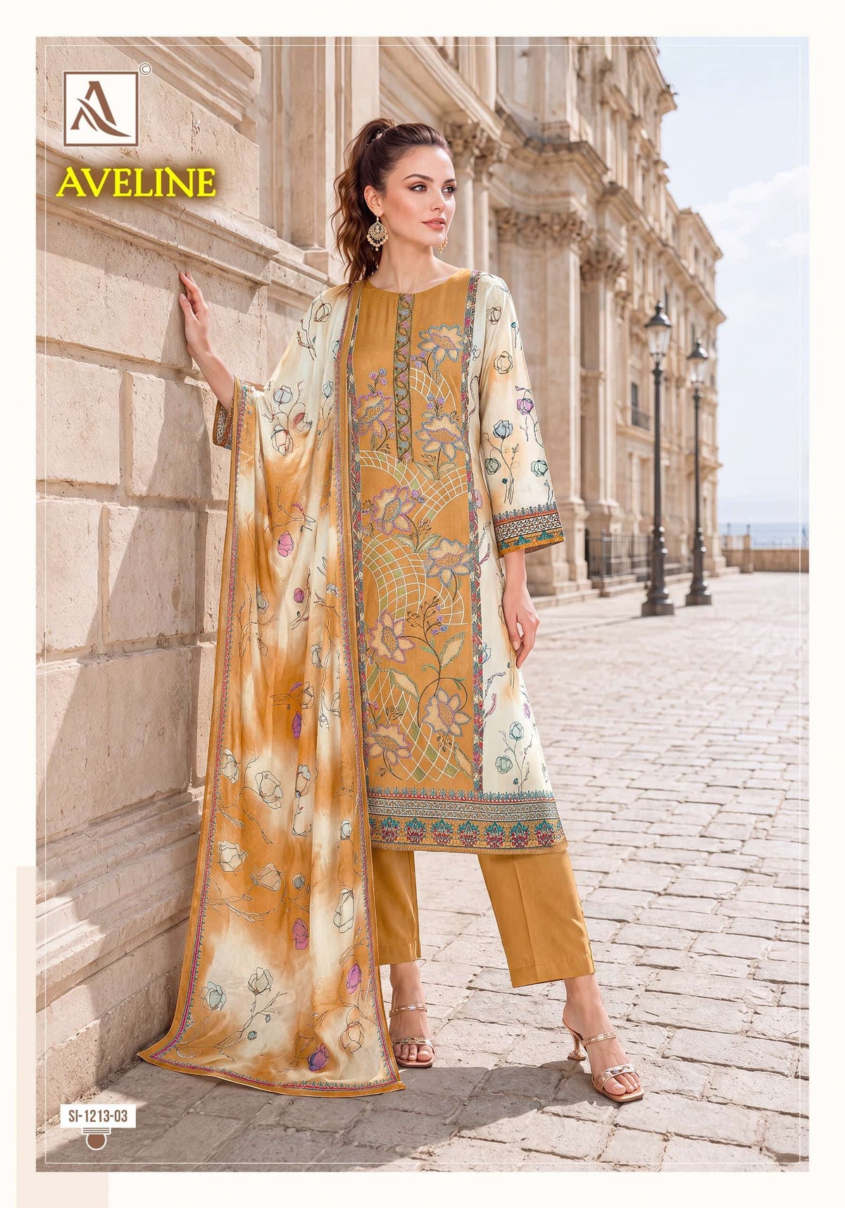 Alok Suit Aveline Viscose Muslin Printed Pakistani Suit