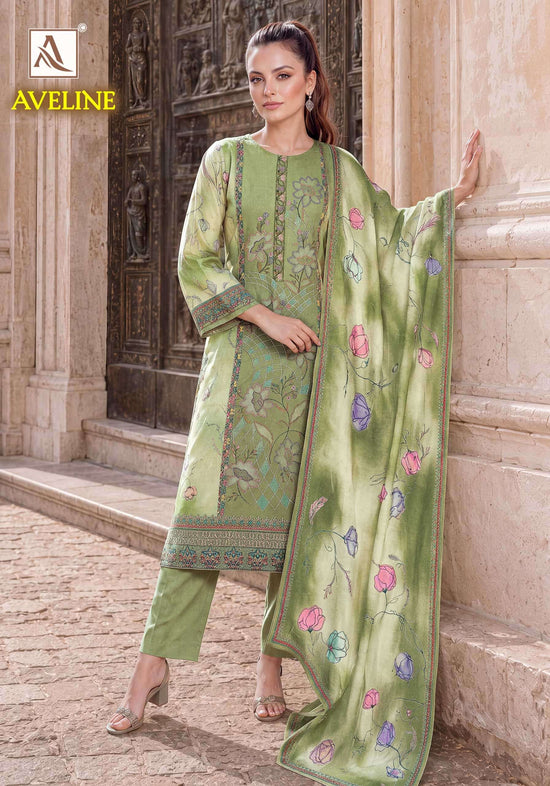 Alok Suit Aveline Viscose Muslin Printed Pakistani Suit