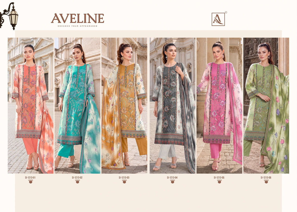 Alok Suit Aveline Viscose Muslin Printed Pakistani Suit