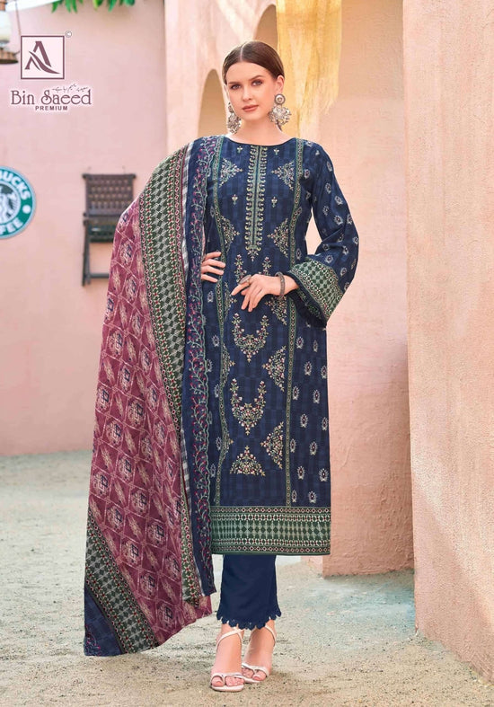 Alok Suit Bin Saeed Premium Cotton Pakistani Suit - Amrah Wholesale