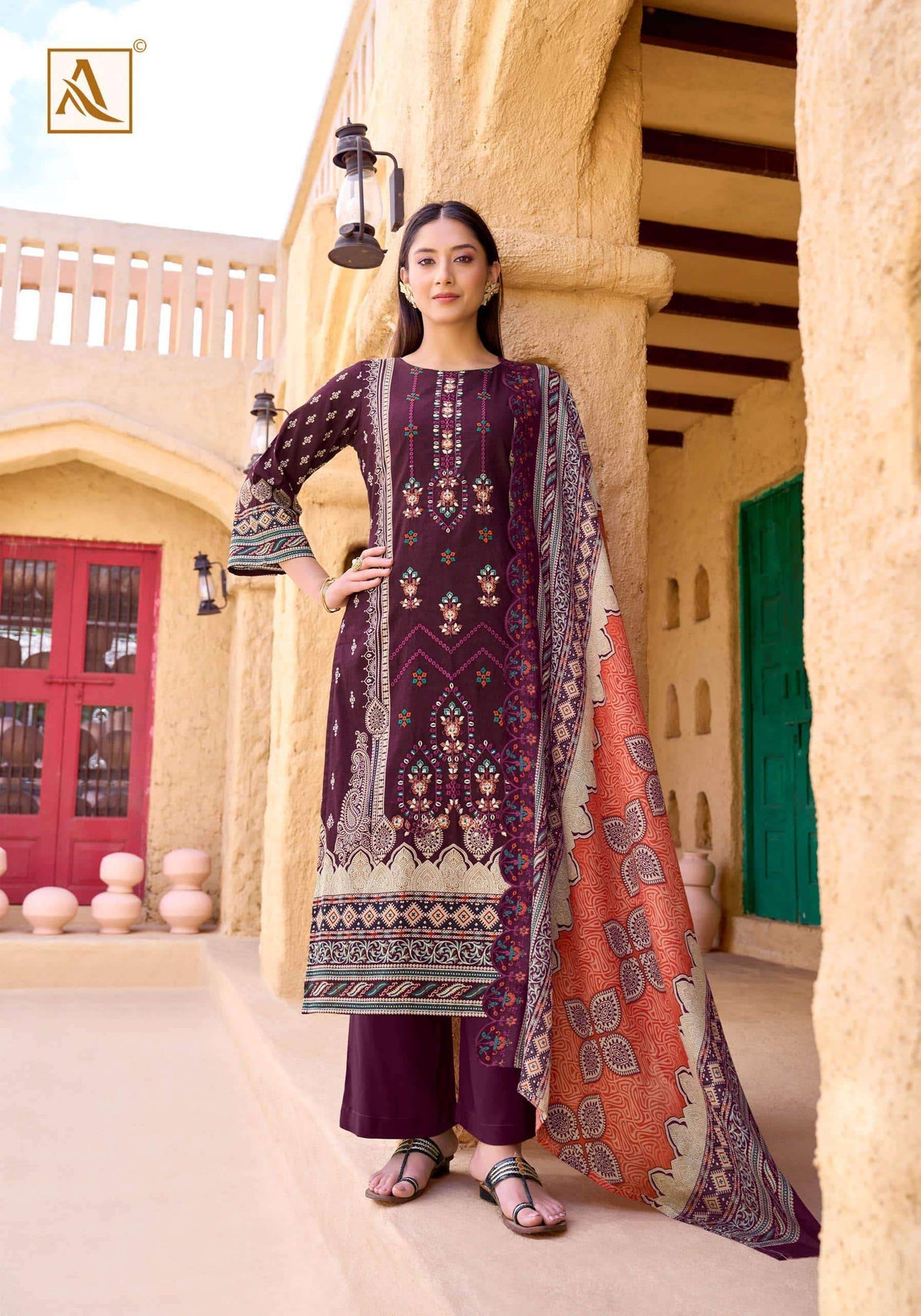 Alok Suit Bin Saeed Vol - 14 Cambric Cotton Dress Material Wholesale Surat India - Amrah Wholesale