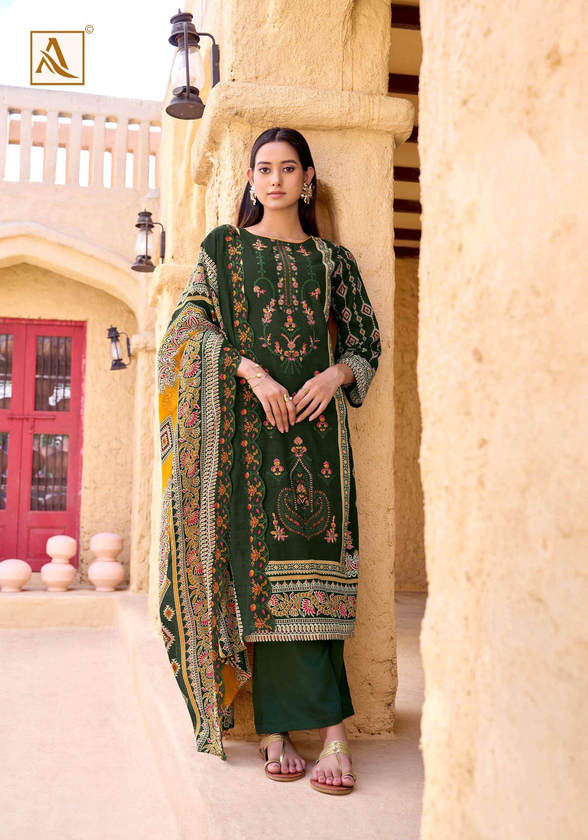 Alok Suit Bin Saeed Vol - 14 Cambric Cotton Dress Material Wholesale Surat India - Amrah Wholesale